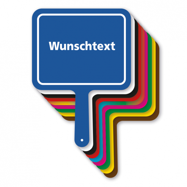 Originelles Formschild – Individuelle Ausführung – 9 Farbvarianten – Ihr Wunschtext