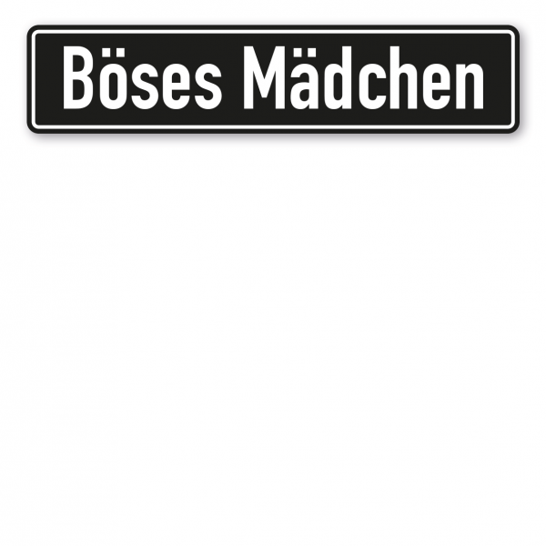 Truck / LKW - Schild Böses Mädchen