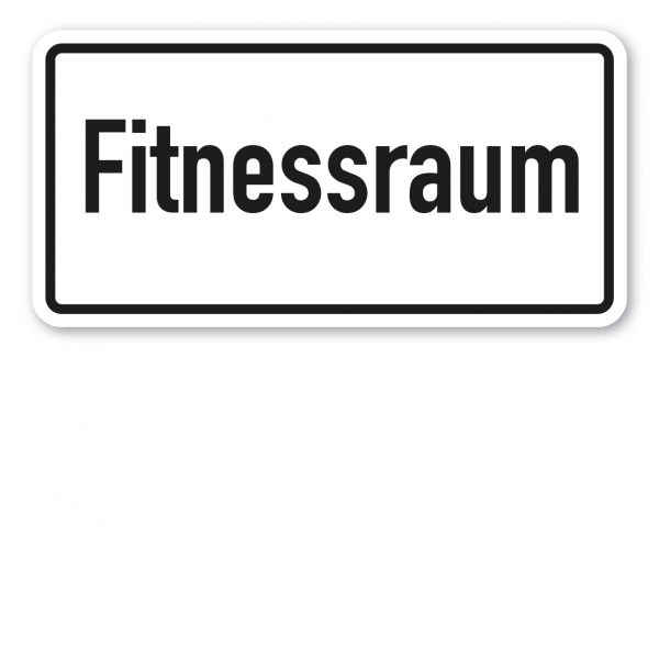 Textschild Fitnessraum