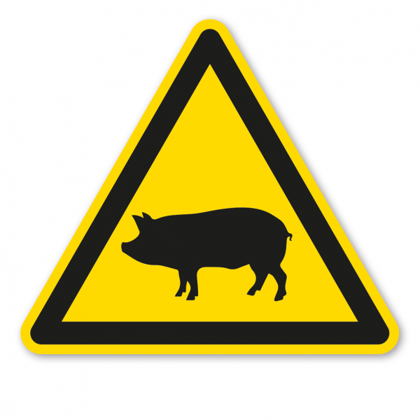 Warnzeichen Tiertransport - Schweine