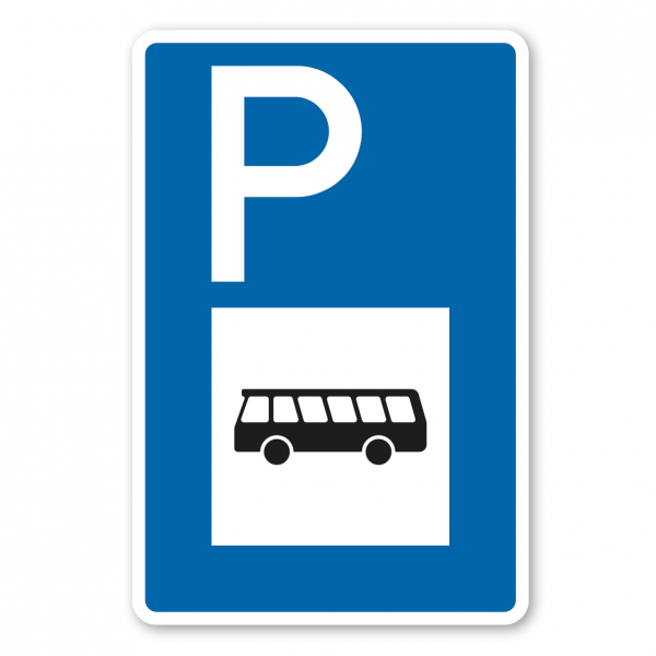 Parkplatzschild Busse – mit großem Piktogramm - Verkehrsschild