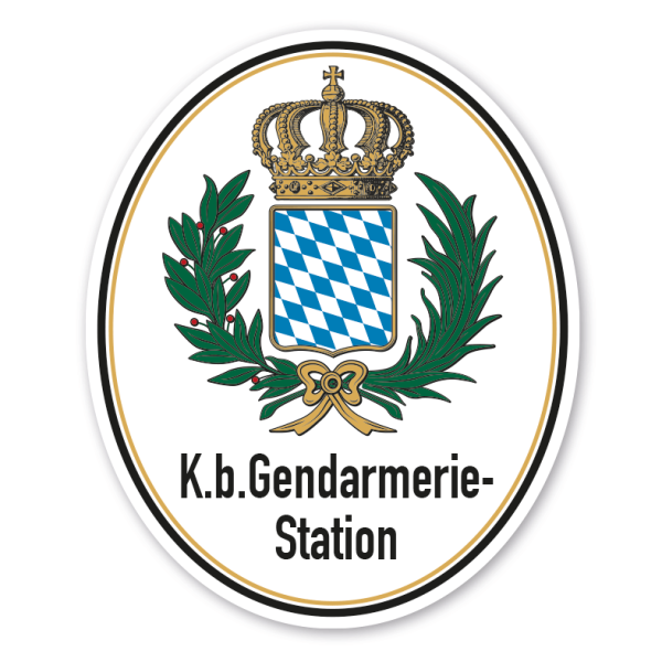 Stationsschild Königlich Bayerische Gendarmeriestation