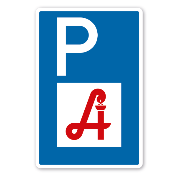 Parkplatzschild - Apotheke - Österreich – mit großem Piktogramm - Verkehrsschild