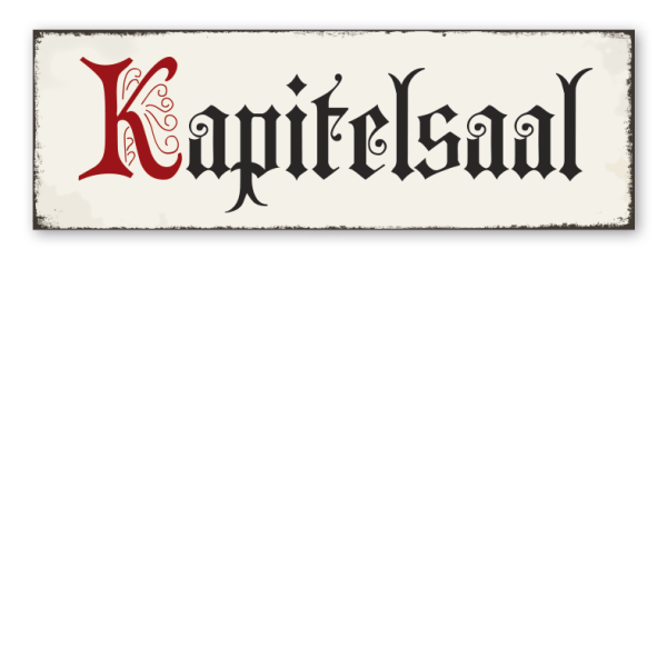 Retroschild Kapitelsaal