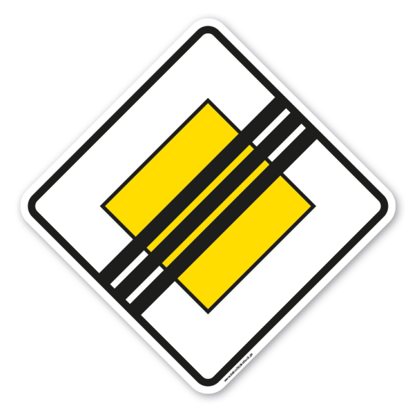 Bodenkleber für Lern- und Bewegungspfade - Ende der Vorfahrtstraße - Verkehrszeichen VZ-307 - BWP-02-137 – Verkehrserziehung