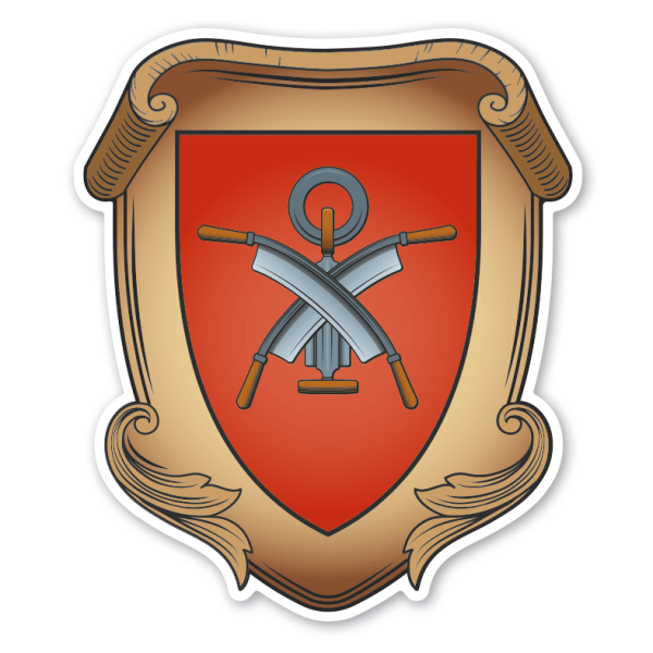 Maibaumschild / Zunftwappen Gerber - Wappen A