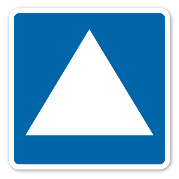 Schifffahrtszeichen Liegestelle für Fahrzeuge der Schubschifffahrt, die nicht nach § 3.14 ein, zwei od. drei blaue Lichter od. nach § 3.32 ein, zwei od. drei blaue Kegel führen müssen – E5.4