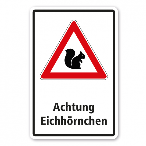 Hinweisschild Achtung Eichhörnchen - Kombi