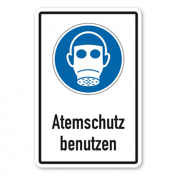Gebotsschild Atemschutz benutzen - Kombi – ISO 7010 - M017-K