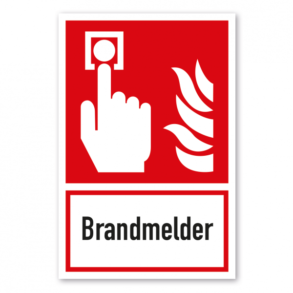 Brandschutzschild Brandmelder - Kombi - ISO 7010 - F005-K-01