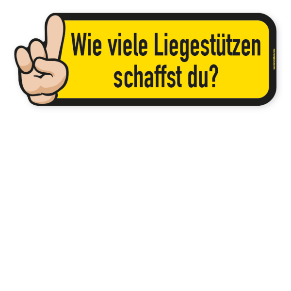 Info-Bodenkleber für Bewegungspfade - Wie viele Liegestützen schaffst du? – BWP-INFO-42