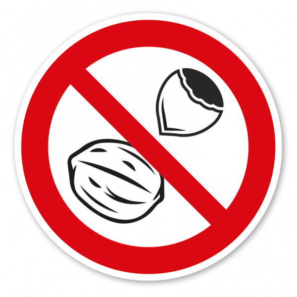 Verbotszeichen Nüsse sammeln verboten
