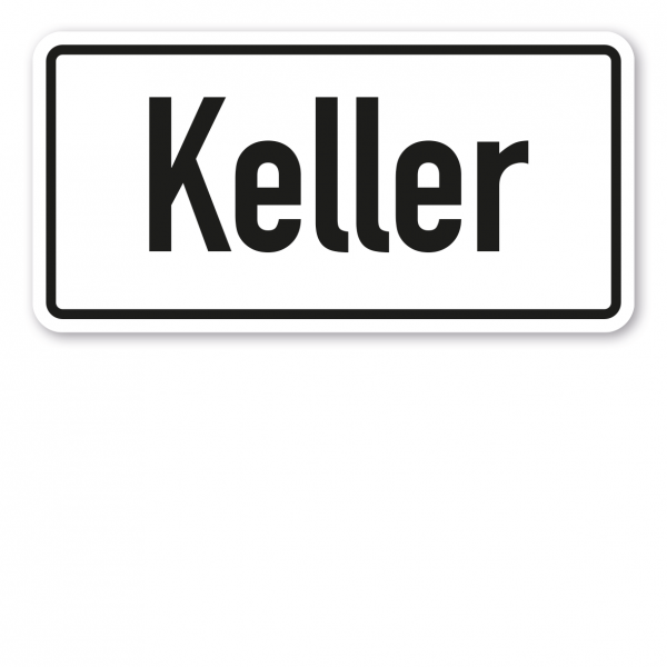 Textschild Keller