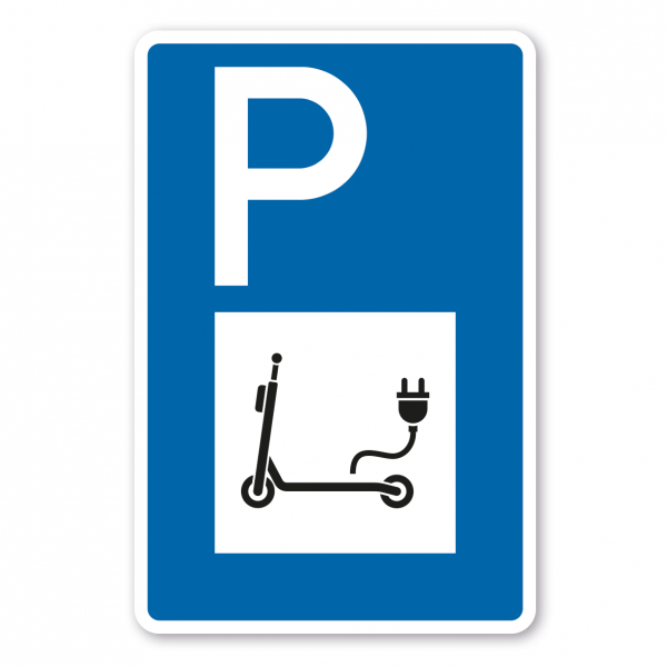 Parkplatzschild E-Scooter – mit großem Piktogramm - Verkehrsschild