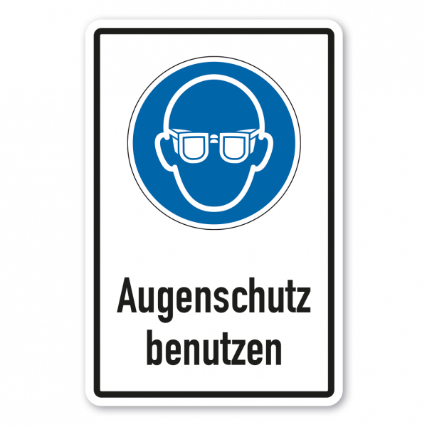 Gebotsschild Augenschutz benutzen - Kombi – ISO 7010 - M004-K