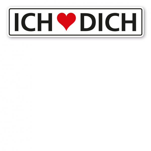 Truck / LKW - Schild Ich liebe dich - mit Herz