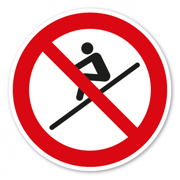 Verbotszeichen Sitzend rutschen ist verboten – Wasserrutschen