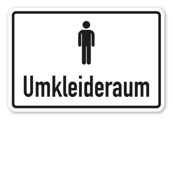 Hinweisschild Umkleideraum Herren - Männer