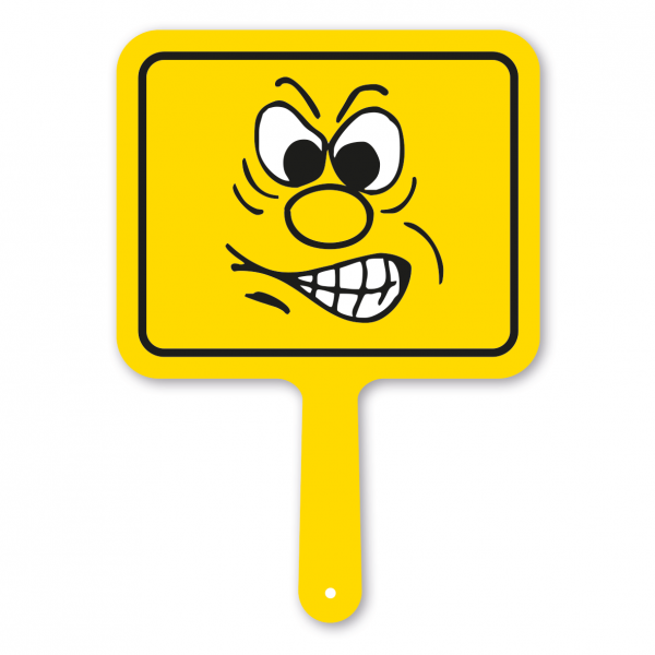 Lustiges Formschild – Gesichtsausdruck Sehr verärgert – Motivschild
