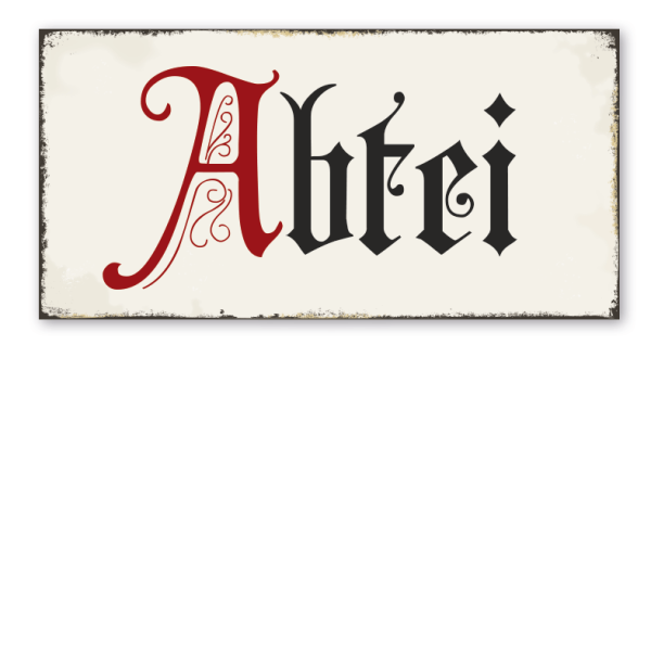 Retroschild Abtei