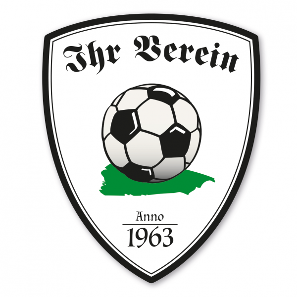 Maibaumschild / Vereinsschild Fußball mit Vereinsnamen, Gründungsjahr oder Ihrem Wunschtext - Wappen W