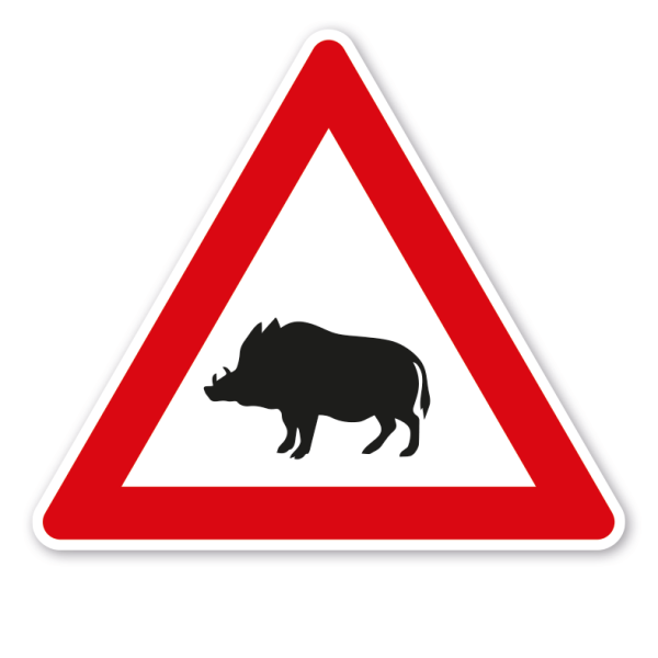 Verkehrsschild Achtung Wildschweine – VZ-PR-98