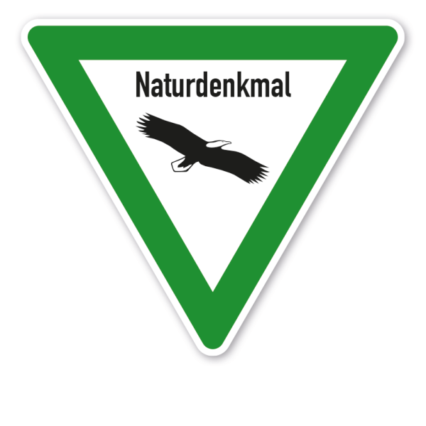 Verkehrsschild Naturdenkmal - Adler mit Text – VZ-PR-111