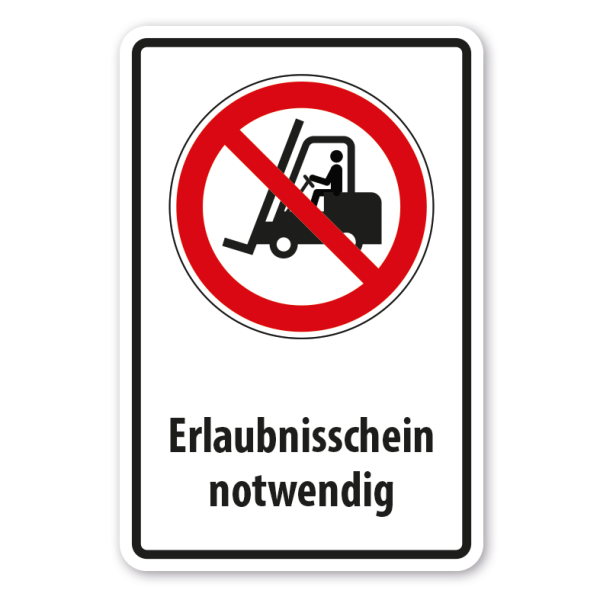 Verbotsschild Erlaubnisschein notwendig – ISO 7010 - P006-K