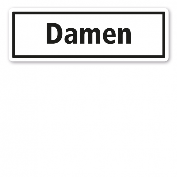 Textschild Damen