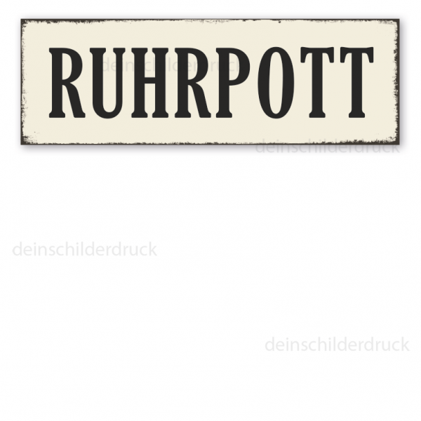 Schild Ruhrpott in Retro-Ausführung