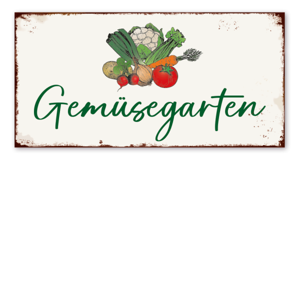 Retroschild Gemüsegarten