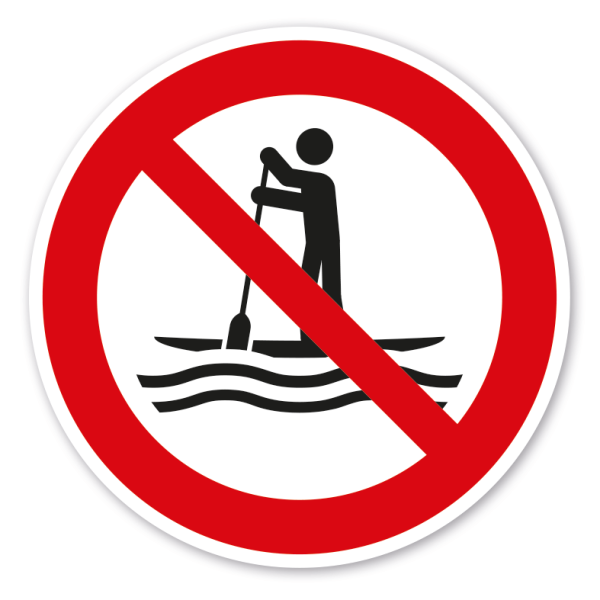 Verbotszeichen Stand-up-Paddeln (SUP) verboten