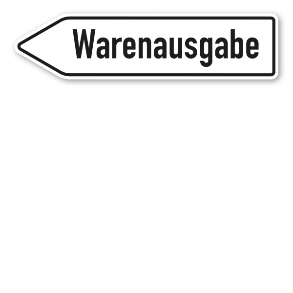 Pfeilschild / Pfeilwegweiser Warenausgabe