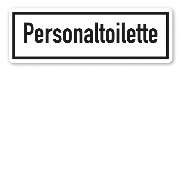 Schild Personaltoilette