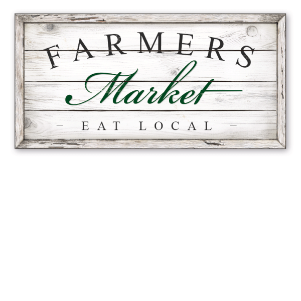 Retroschild Farmers Market - Eat local