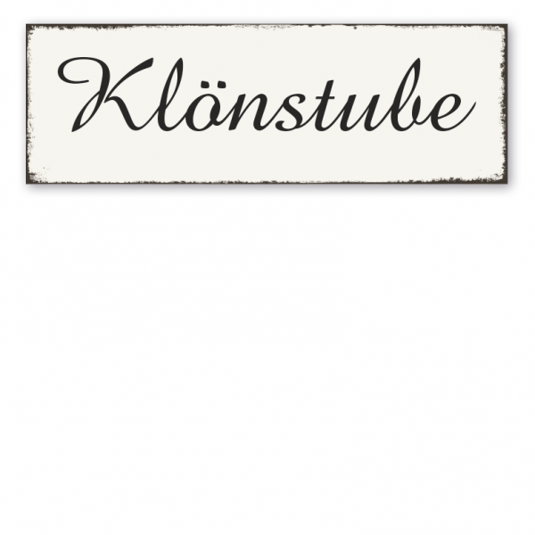 Retro Schild Klönstube