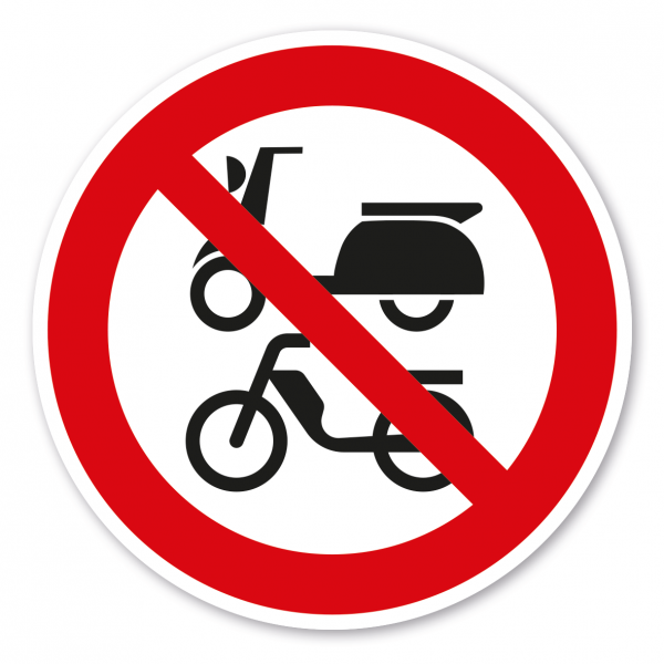 Verbotszeichen Für Roller und Mofas verboten