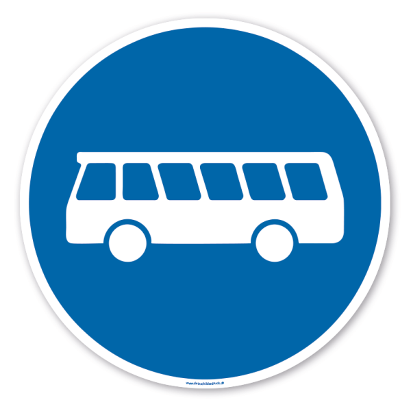 Bodenkleber für Lern- und Bewegungspfade - Linienomnibusse - Busse - Verkehrszeichen VZ-245 - BWP-02-73 – Verkehrserziehung