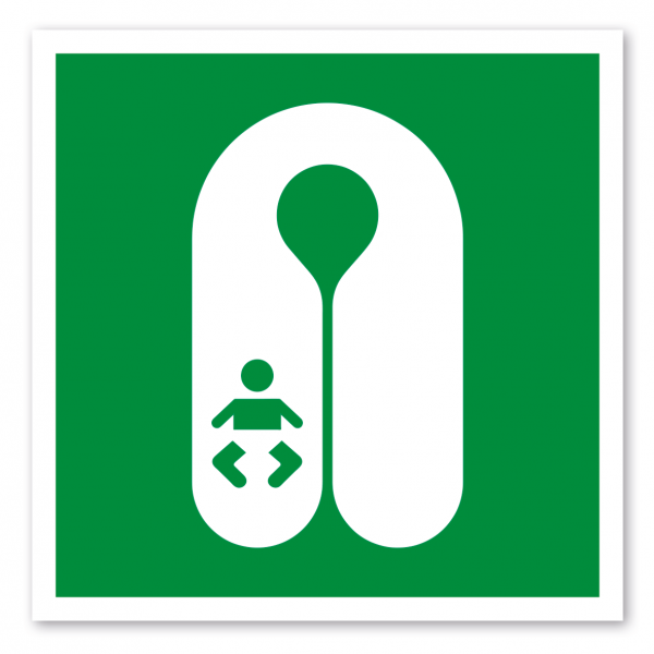 Rettungszeichen Rettungsweste für Babys - ISO 7010 - E0046
