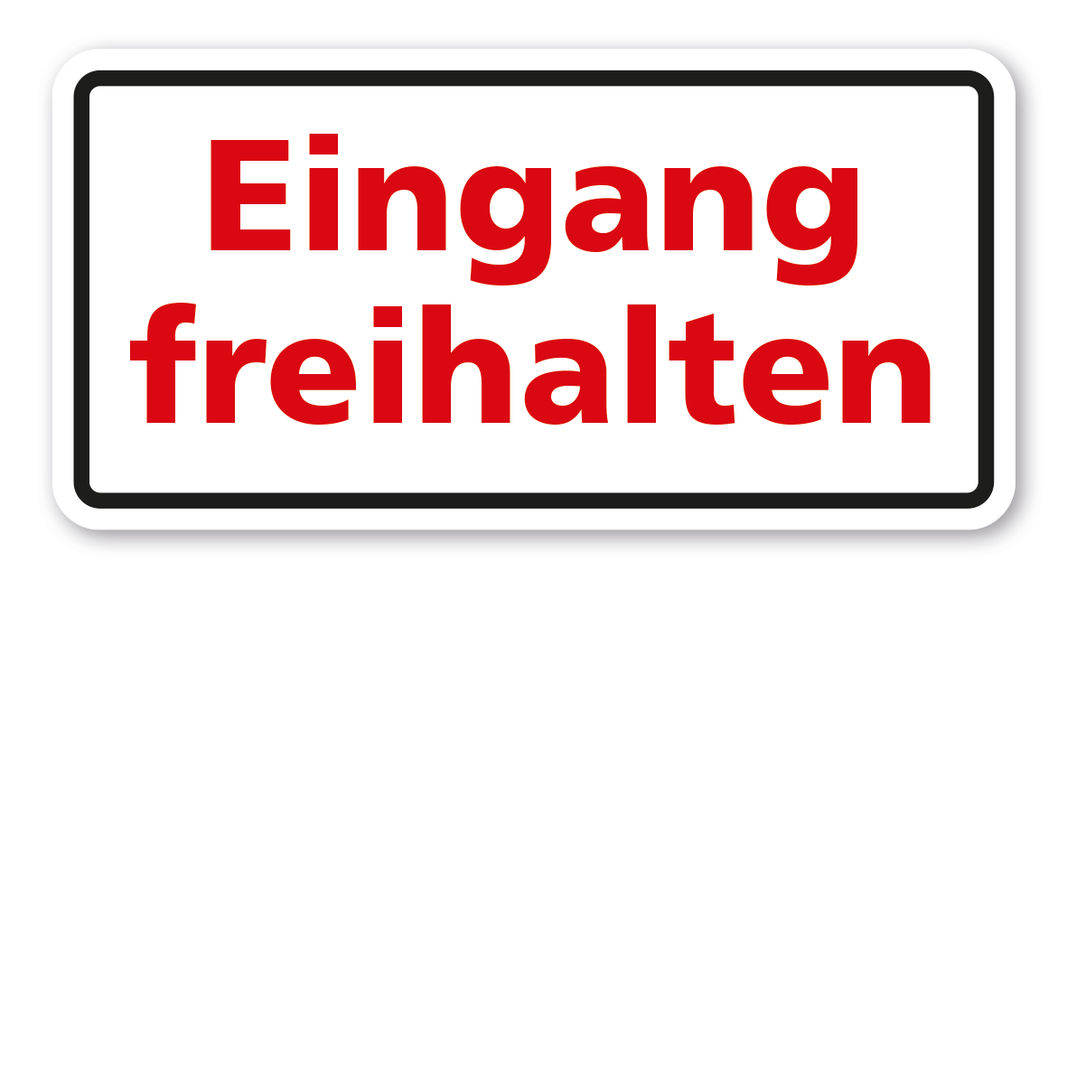 Textschild / Hinweisschild Eingang freihalten TXA165