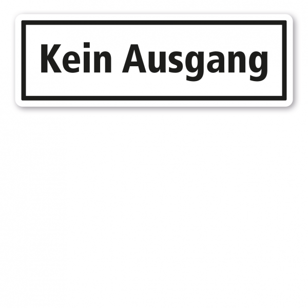 Textschild Kein Ausgang