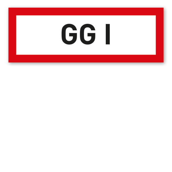 Brandschutzschild GG I - Gefahrengruppe 1
