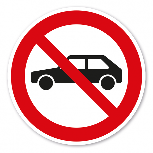 Verbotszeichen Für Autos verboten