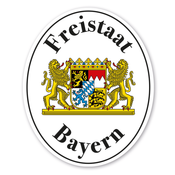 Maibaumschild Freistaat Bayern – Oval