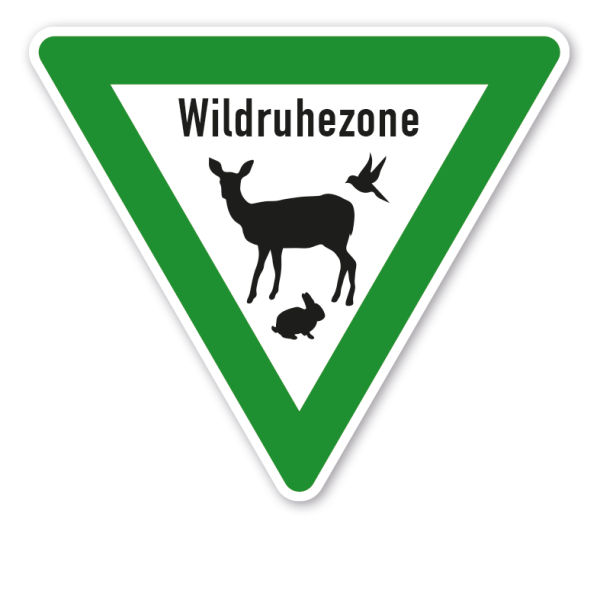 Verkehrsschild Wildruhezone - mit Text – VZ-PR-116