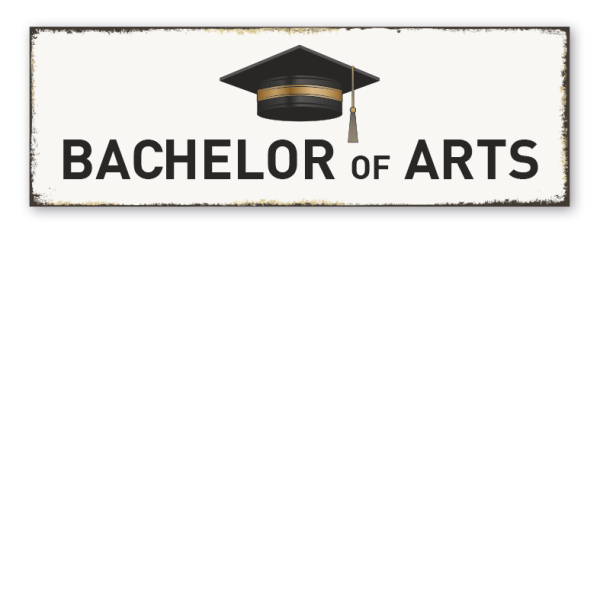 Retroschild Bachelor of Arts
