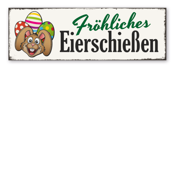 Retroschild Fröhliches Eierschießen