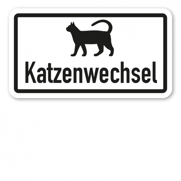 Zusatzzeichen Katzenwechsel - Verkehrsschild VZ-23