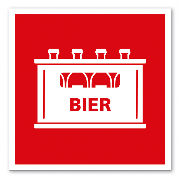 Brandschutzzeichen Standort Bierkiste - Bierlagerraum