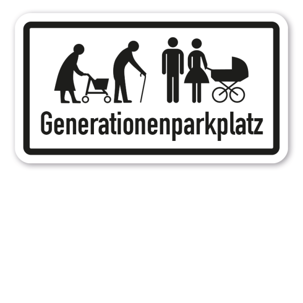 Zusatzzeichen Generationenparkplatz VZ-72